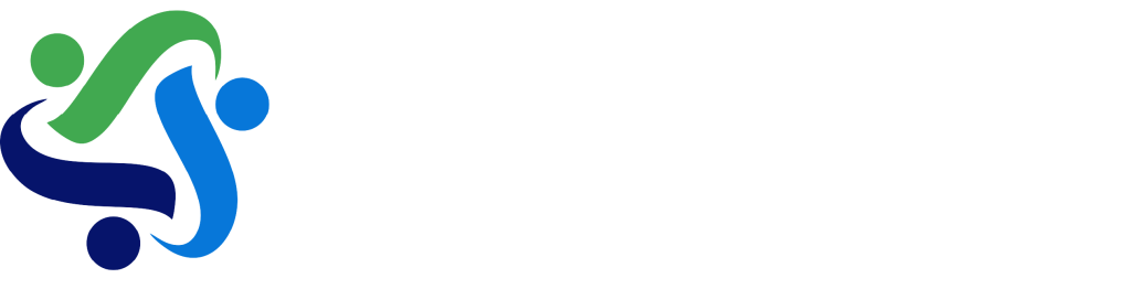Logo for 'Friends of the Duxbury Council on Aging' with three abstract figures in green, light blue, and navy forming a circle beside the text